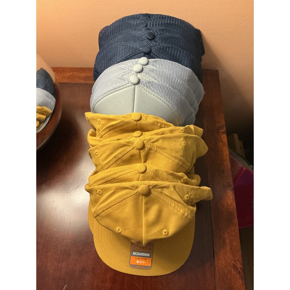 15pc Richardson Blitz Performance Hat Bundle‎ Mixed Mustard Grey Navy Snapback